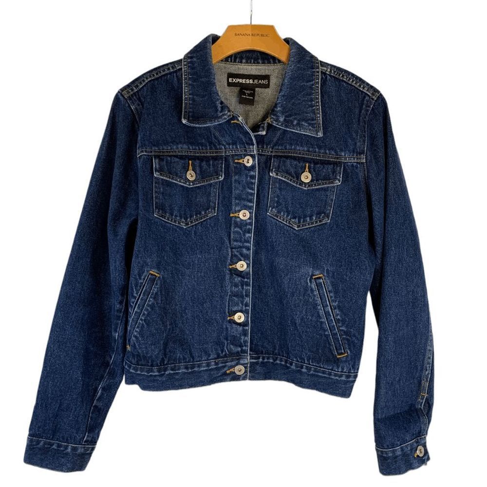 Express Jeans Girl's size Large Denim trucker jean jacket
